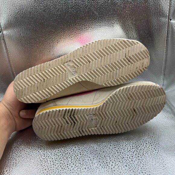 Size 7.5 Nike Classic Cortez Leather White Pink Womens Sneaker Shoes 807471-112 - Picture 10 of 10